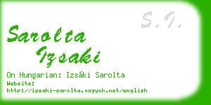 sarolta izsaki business card